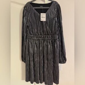 Zunie Shimmering Black and Silver Dress